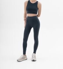 Feel-Free Seamless  High Rise Leggings Blue Graphite - M-L
