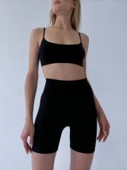 Feel-Strong  Dikişsiz Yüksek Bel Spor Şort