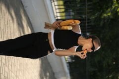 City Rib Siyah Tank Top Fitilli Atlet | Dikişsiz Tasarım