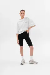 Feel‑Free Dikişsiz Yüksek Bel Kadın Spor Şort /Kısa Tayt Siyah